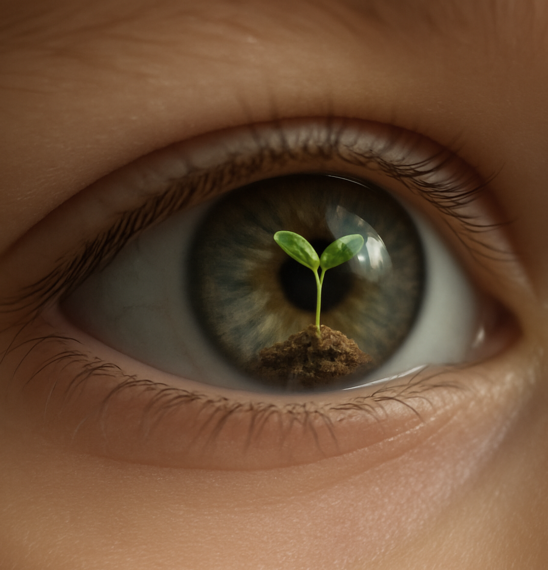 Ontem eu joguei algumas sementes no solo